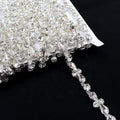 D034 Bling Bling Rhinestone Sew-On Flatback Shoe Chain Ladies Shoe Accessories 13mm for Crystals