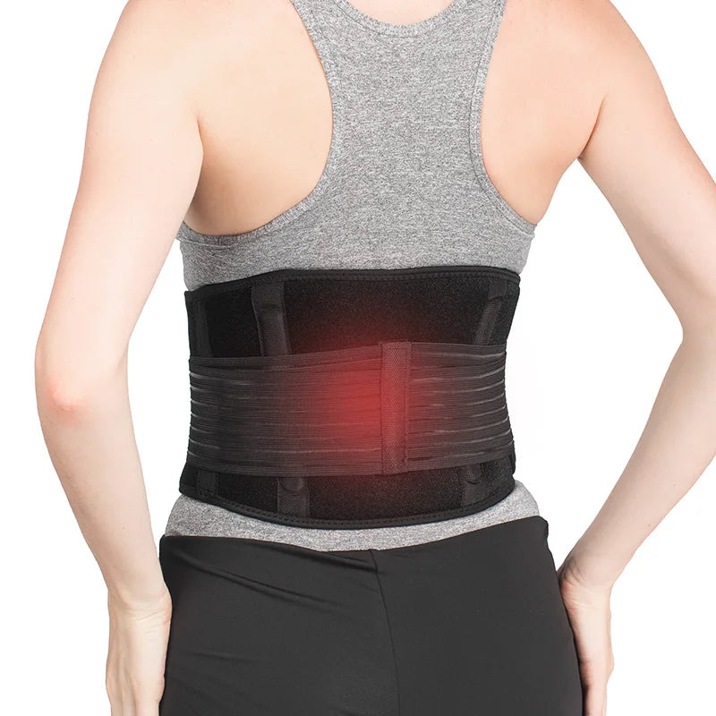 Nano-tech Self-Heating Lumbar Waist Brace Tourmaline Waist Belt with Magnetic Therapy Made of Neoprene Polyester for Health Care