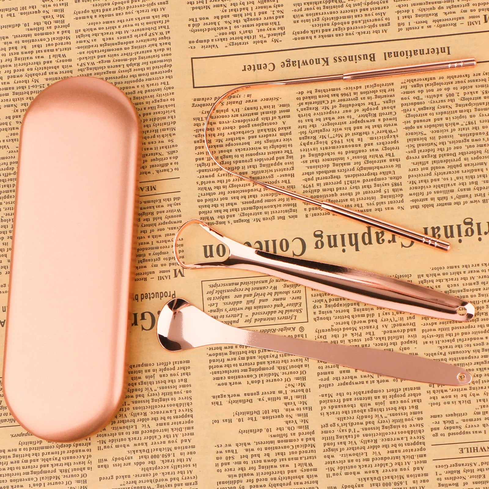 Customized Colorful Logo Aluminum Box Tongue Cleaner Scraper Copper Noiseless Reusable Tongue Brush for Tonguer