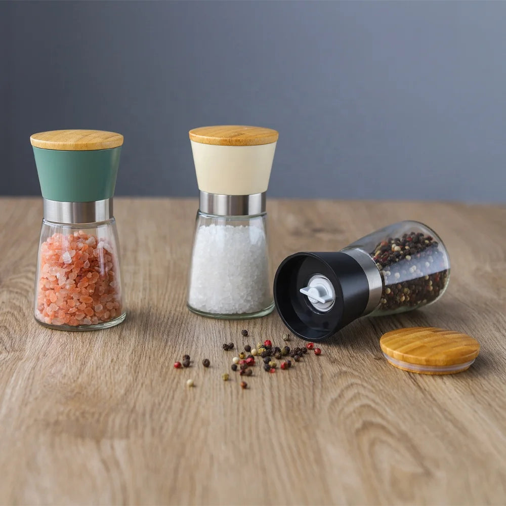 Wholesales Kitchen Decor Spice Container Himalaya Salt and Pepper Grinder Set for Seasoning for Spice Container