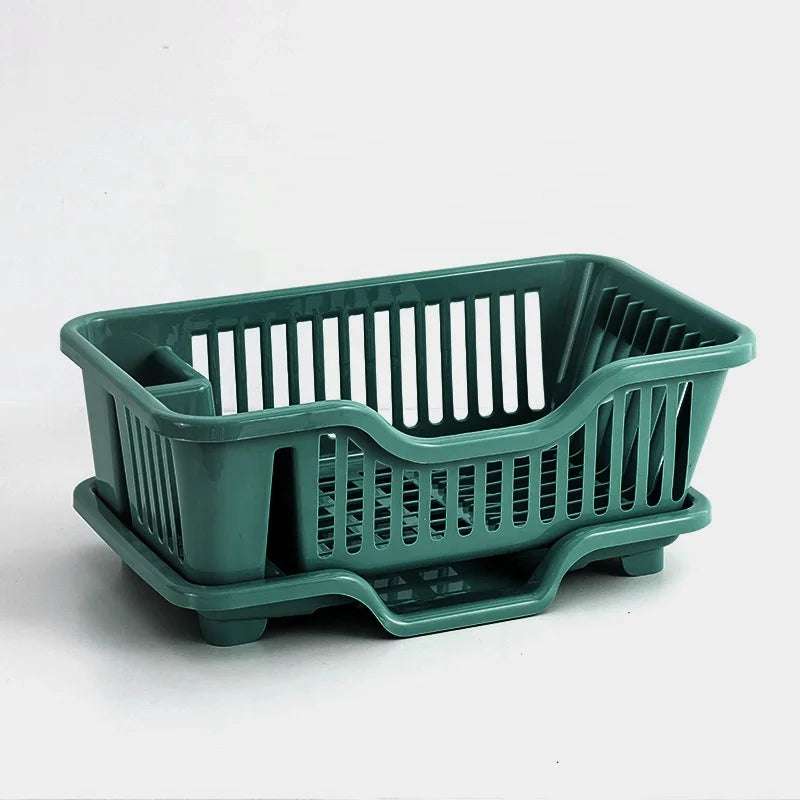 Newly Kitchen Plastic Dish RackTidy Unique Sink Organizer Brush and Cutlery Drying Rack and Drainboard Set