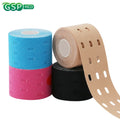 5cm*5m Custom Kinesiology Tape Sport Elastic Porous Kinesio Tape Cotton Breathable Punched Sports Muscle Tape for Physiotherapy
