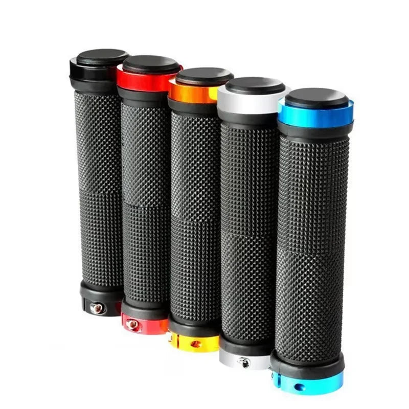 1 Pair Mountain Road Bicycle Handlebar Grips Ergonomic Anti-Skid Damping Rubber Grip Lock on Bike Handle End Cover MegaBDM