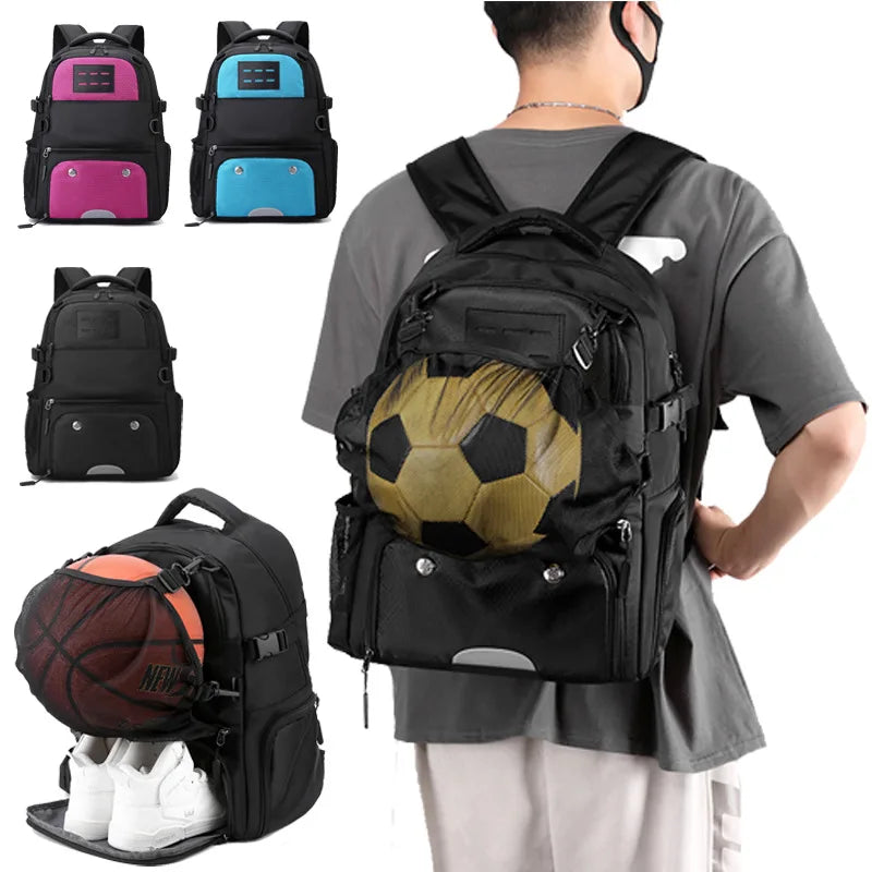 Wholesale Casual Sports Backpacks with Basketball Pocket Oxford Waterproof Bagpack Large Capacity Soccer Bags Student Back Pack