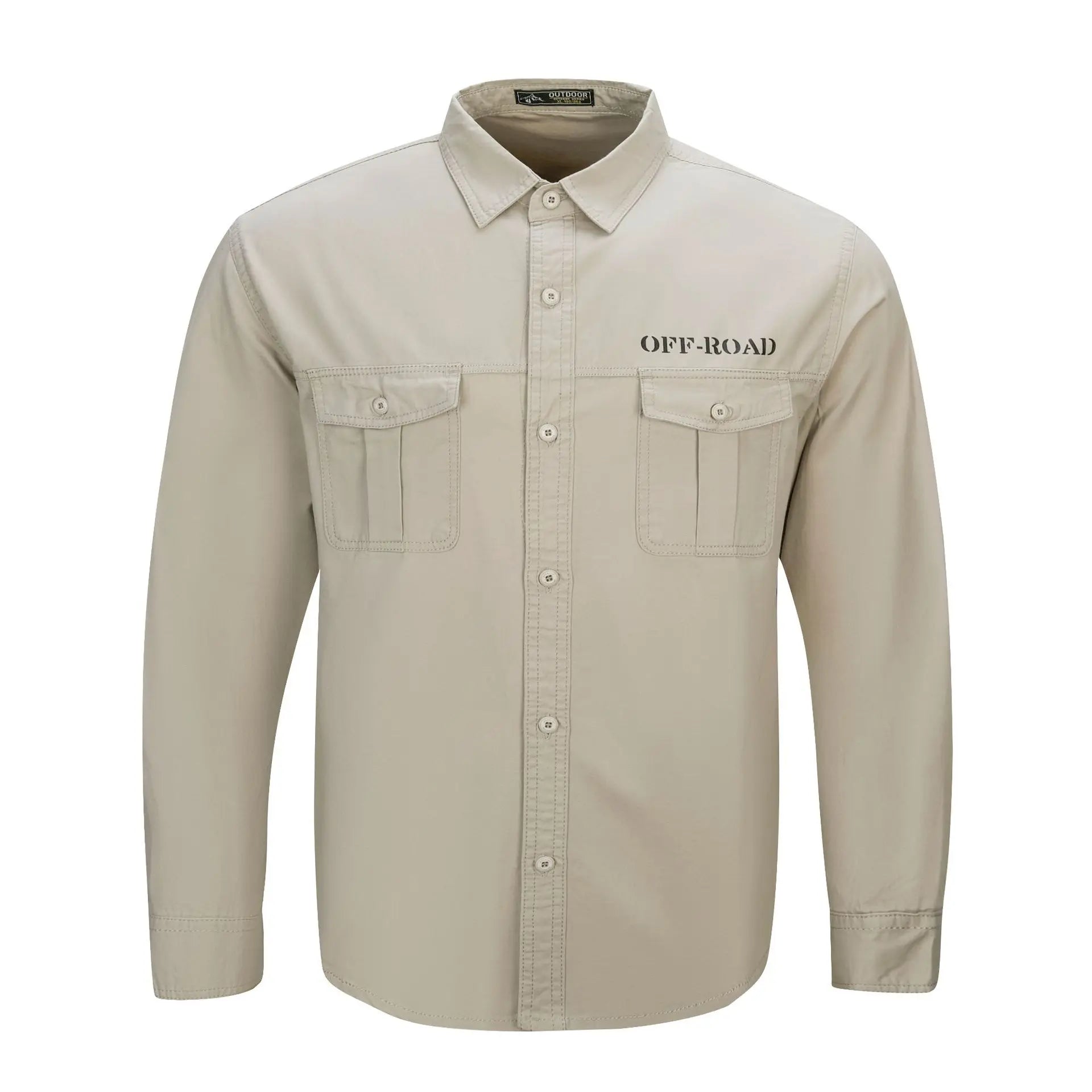 Wholesale 100% Cotton Eco-Friendly Breathable Anti-Wrinkle Retro Tooling Men's Large Size Casual Shirts Turn-down Collar Solid