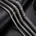 2.5mm 3mm 4mm 5mm 6mm Men's Lobster Clasp Silver Chain Necklace Design Stainless Steel Link Chain