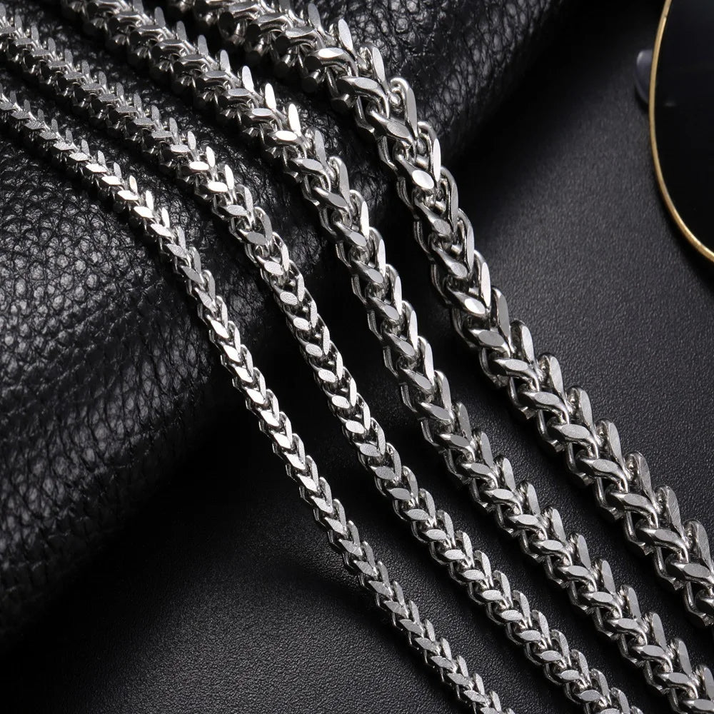 2.5mm 3mm 4mm 5mm 6mm Men's Lobster Clasp Silver Chain Necklace Design Stainless Steel Link Chain