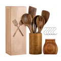 2023 Hot Selling Manufacturer Kitchen Utensil Cooking Tool Set Includes Spatula Wood Handle Competitive Price for Restaurants