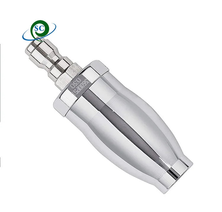 SS304 Upgrade Ceramic Core Rotating Surface Washing Nozzle 1/4 Quick Connect High Pressure Efficiency Turbo Nozzle