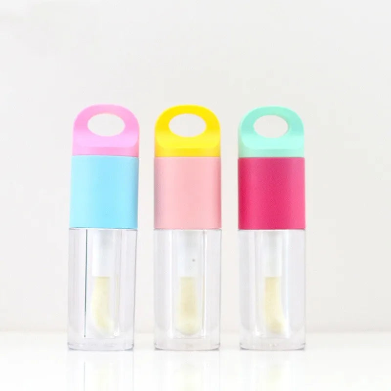 5ml 10ml Small Capacity Lipgloss Tubes with Brush 1.5ml Packaging Custom Private Label Hot pink White 1.5ml Lip Gloss Tubes