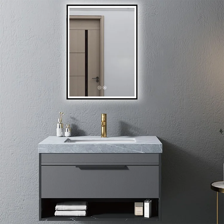 KMRY Custom 600*800 Rectangle Modern Anti-Fog Smart LED Illuminated IP67 Waterproof Bathroom Mirror with Electronic Features