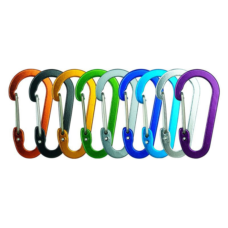 Colorful 62 mm D-Shaped Aluminum Hook Carabiner Clip Keychain Climbing Carabiner for Camping Hiking Outdoor