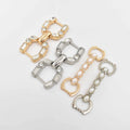 LT-13 Eco-Friendly Beach Jewelry Clasps - Recyclable Zinc Alloy Sparkling Rhinestones Durable Seawater Proof Women's Decor