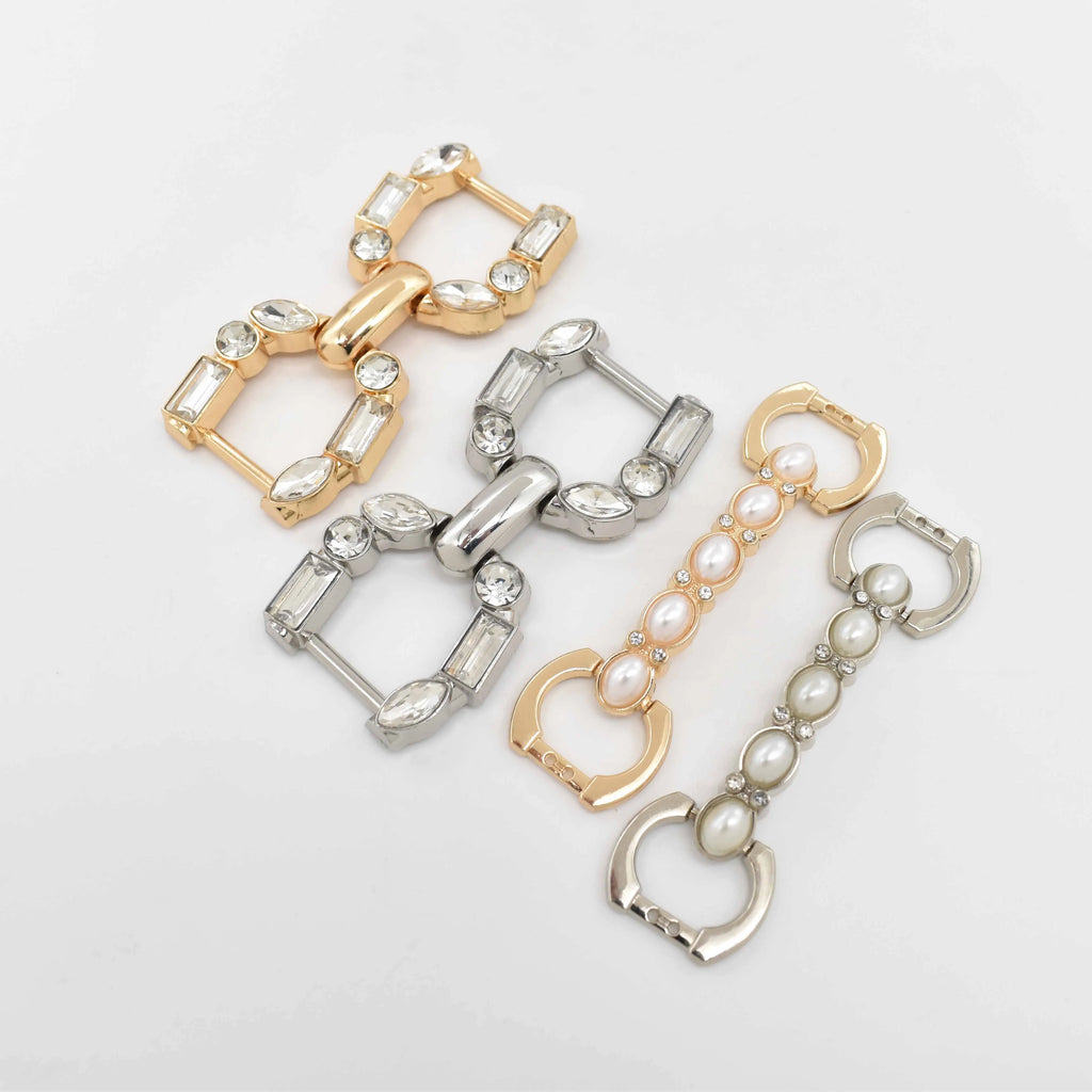LT-13 Eco-Friendly Beach Jewelry Clasps - Recyclable Zinc Alloy Sparkling Rhinestones Durable Seawater Proof Women's Decor