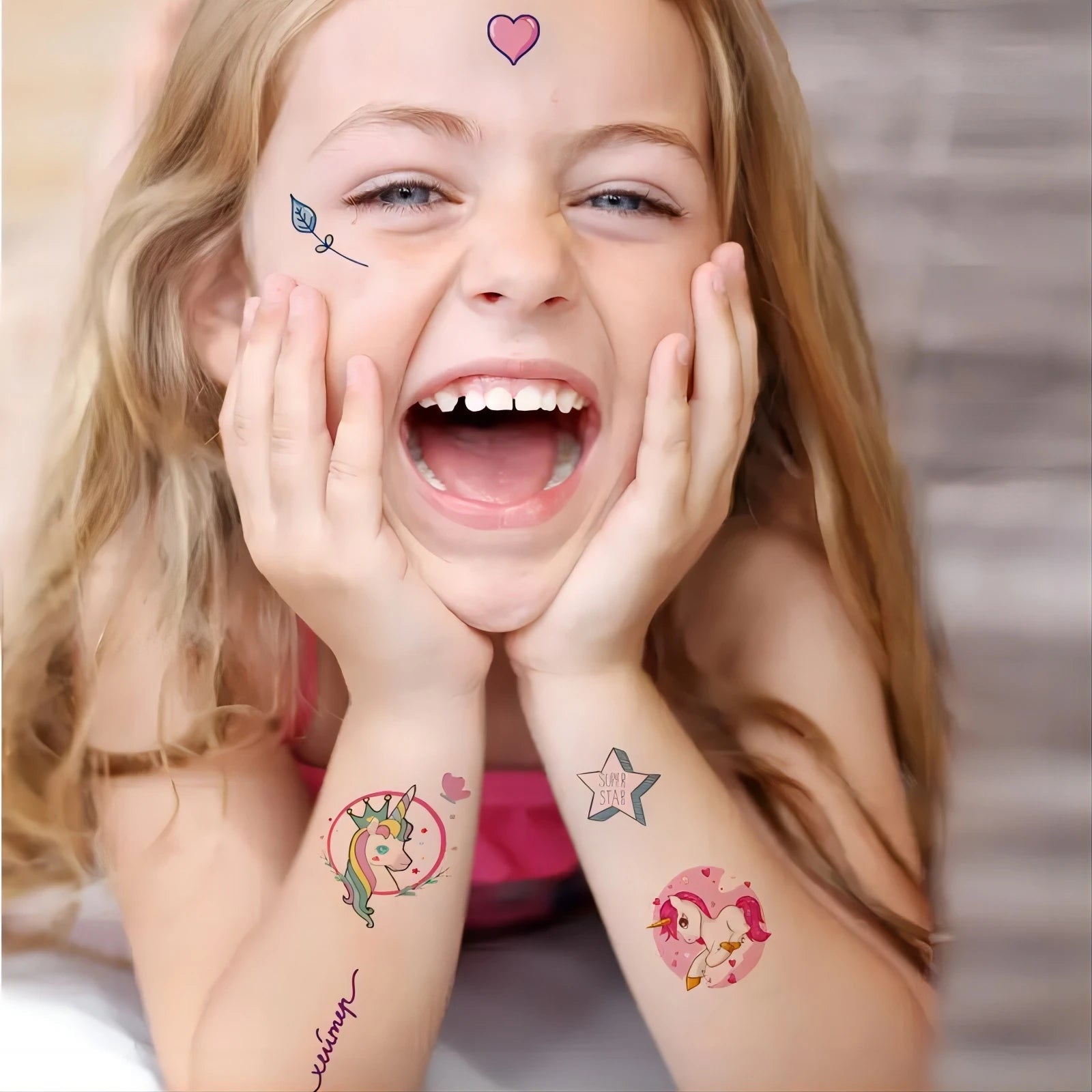 Glitter Sticker Tattoo Temporary Tattoo Butterfly Flower Tattoo Stickers Cute Apparel Accessories for Body Face Kids Women Party