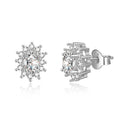Fashionable Aaa Cubic Zirconia Diamond Plain Elegant 925 Sterling Silver Earrings