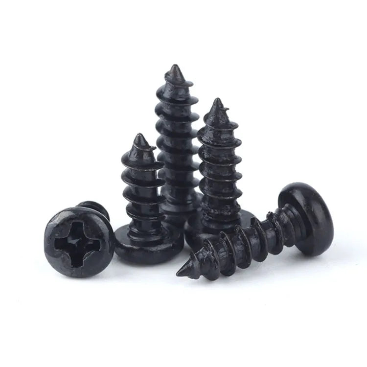 Mini Black Zinc Plated 304/316 Stainless Steel Cross Phillips Pan Head Self Tapping Metric Wood Screw DIN Standard HXL Brand