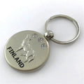 Cute Soft Hard Enamel Keychain Keyring Frosted Acrylic Charms Custom Made Enamel Round Shapesd Metal Keychain