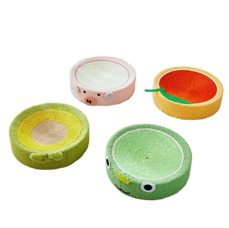 Durable Cute Design Cat Scratch Board Small  Cat Scratcher Mat Bed Wear-resistant Sisal Cat Scratching Mat