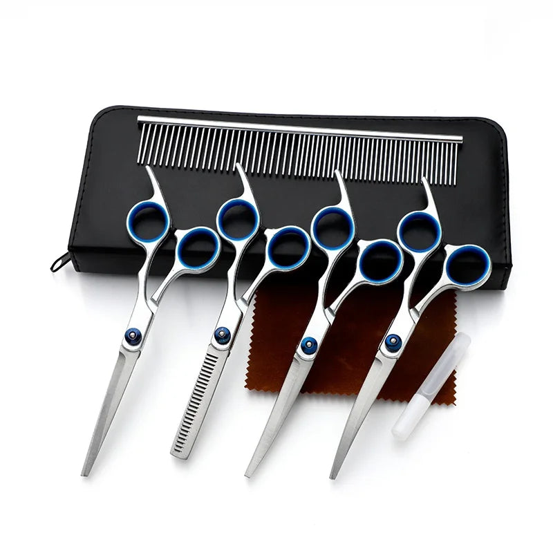 Hair Scissor Set Home Use Kit Hair Clipper Razor Thinning Cutting Scissor Barber Hair Cut Pet Scissors Set