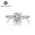 Classical Design Zircon Cubic Zirconia Ring Fashion S925 Oval Cut Solitaire 2CT White Zircon Promise Rings for Lover Wife
