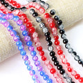 Wholesale Glass Size 6mm 8mm 10mm Crystal Beads Double Color Cracked  Beads for Jewelry DIY Bracelet Necklace Accessories Making