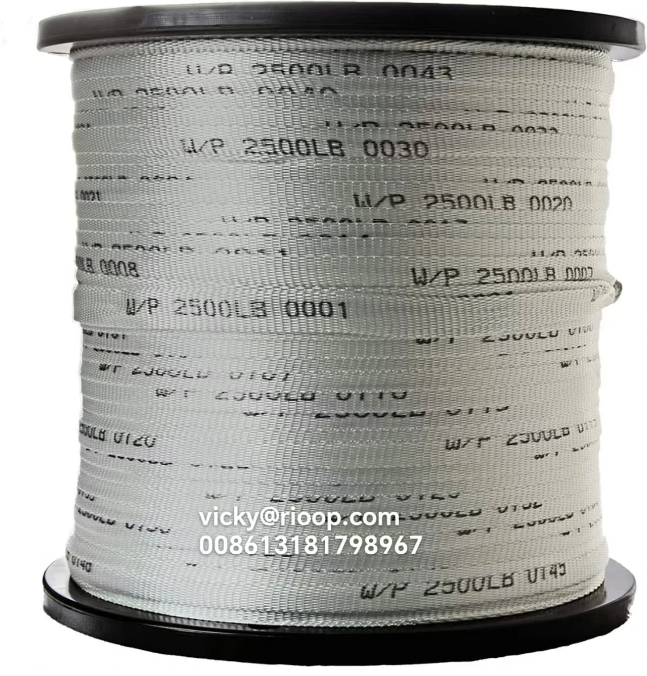 Hot Sell 1/2" 1250LB High Tenacity Polyester Woven Flat Tape Pull Tape Used for Installing Cables in Underground Conduit
