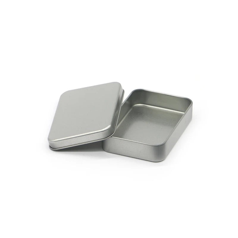 Wholesale Factory Cheap Small Batch Custom Black White Silver Rectangular Jewelry Dice Cards Candy Storage Box Tin Box Tin Cans