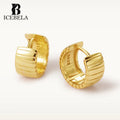 Wholesale Fine Jewelry Trendy Light Luxury Eden Hoops 925 Sterling Silver Minimalist Unique Design Hoop Earrings for Girls