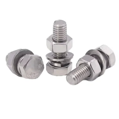 DIN933/931 304 316 Stainless Steel Carbon Steel Hex Head Bolts Nuts Washers
