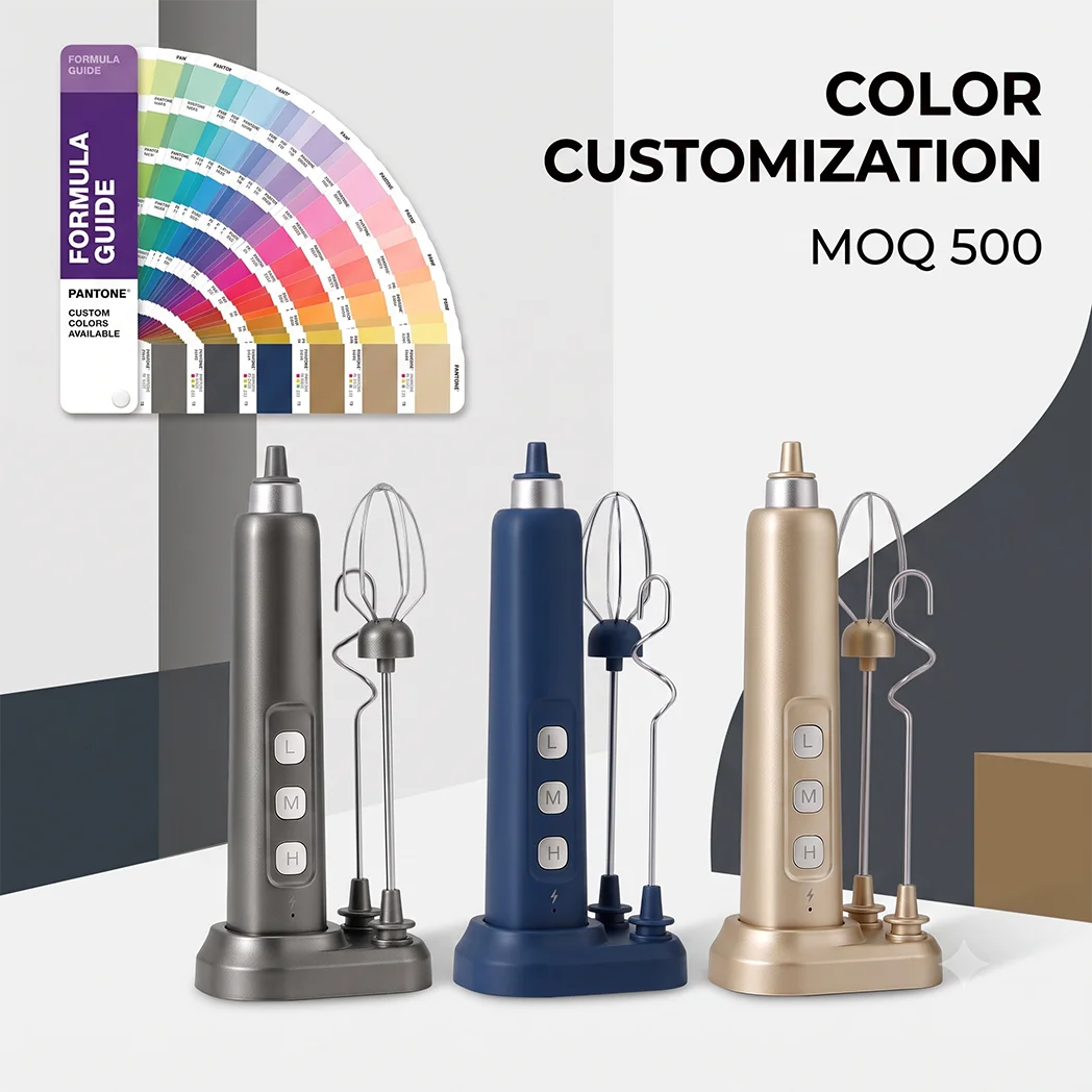 Rechargeable Milk Frother with Custom Packaging | OEM Color & Logo | Best for Supplements Whisk MegaBDM