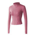 Women's Long Sleeve Zipper Sports Fitness Jacket Quick Dry Autumn Winter Workout Tops for Running Yoga Ladies' Outer Wear