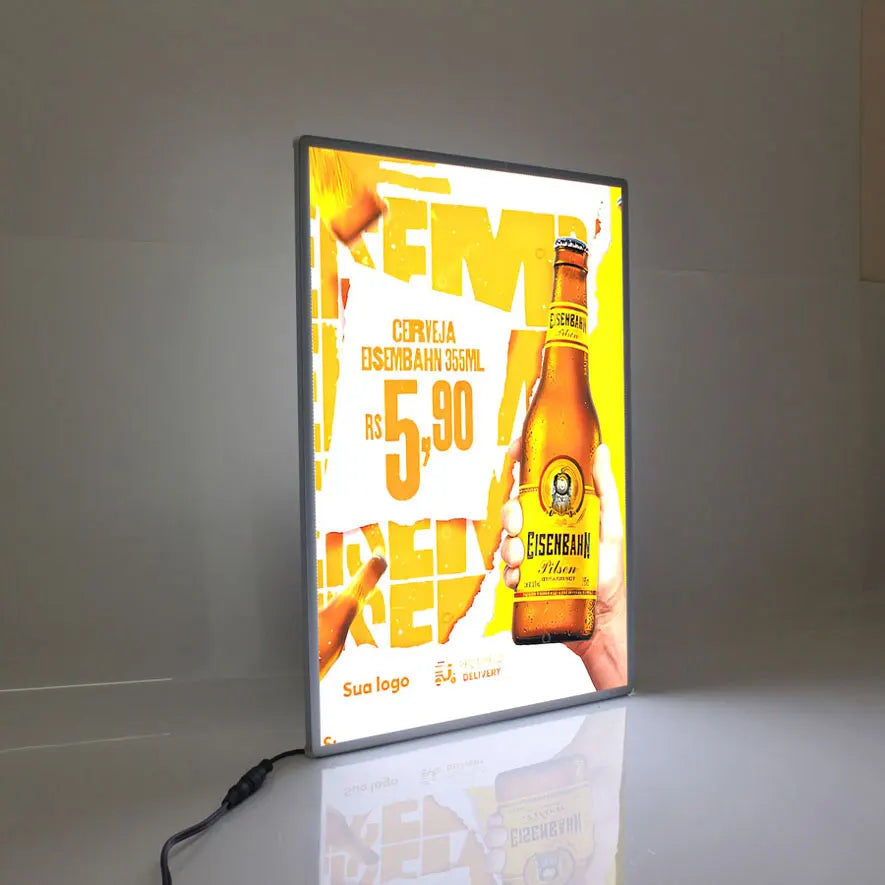 Customized Rectangle Advertising LED Movie Poster Light Box with Aluminum Frame Slim LED Design