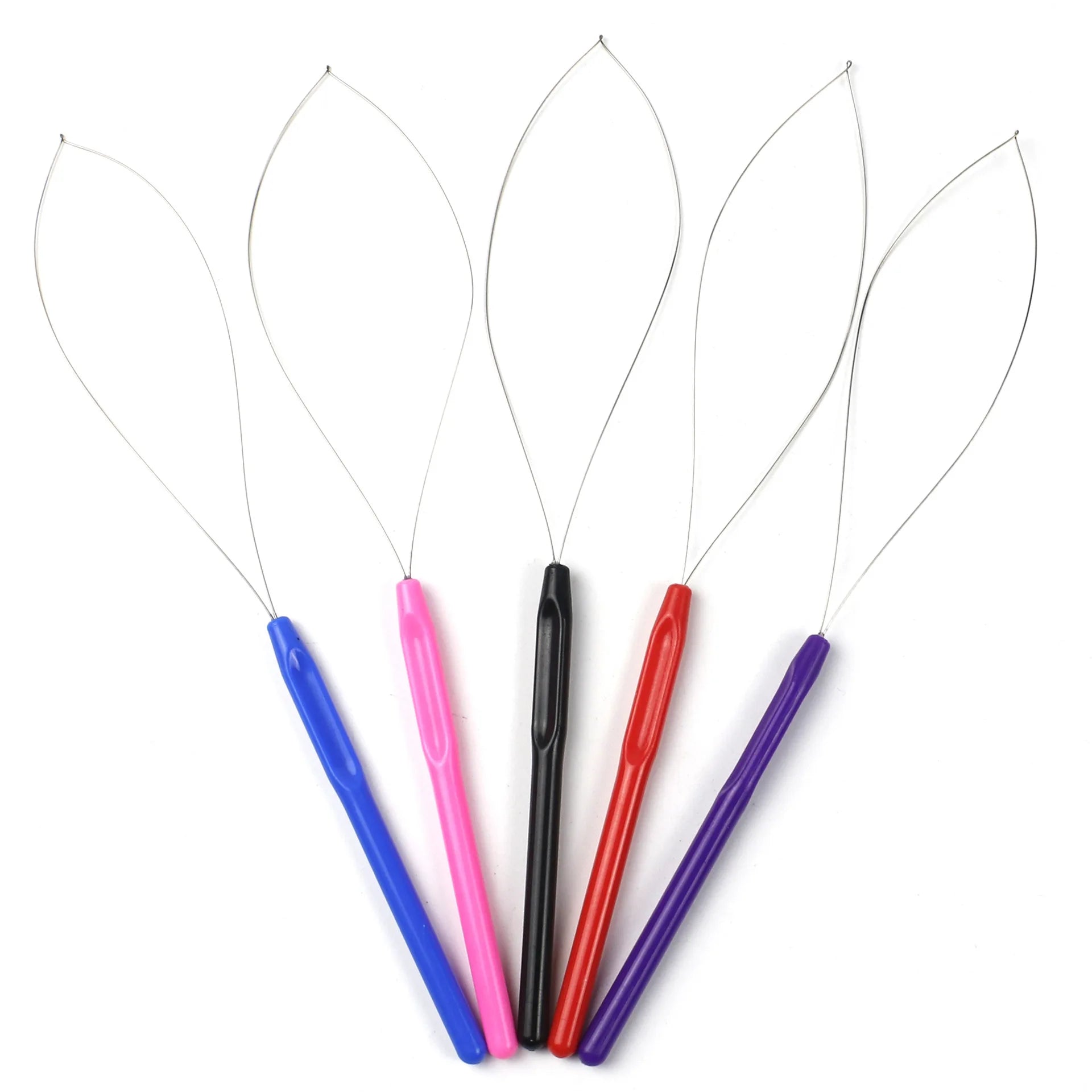Wholesale Nano Ring Pulling Needle Loop Threader Hair Extension Tool Red Color for Hair Extension  Tools