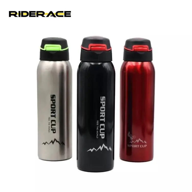 RIDERACE 500ml Bicycle Water Bottle Stainless Steel Kettle Warm Keeping Water Cup Mountain Bike Outdoor Sport Drink Bottle