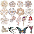 Fashion Flower Pearl Brooch High-grade Alloy Diamond Brooch Wedding Bouquet Accessories Fine Jewelry Brooches