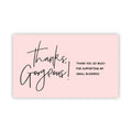 Wholesale 30pcs Pink Thank You Cards Thank You Post Card Package Insert for Purchase Order for Small Business