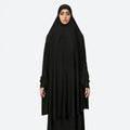 Plain Headscarf Instant Shawl Prayer Abaya Muslim Women Cotton Modest Khimar Hijab With Sleeves