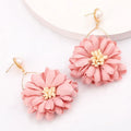 Jachon Fashion Exaggerate Chrysanthemum Earrings Handmade Retro Alloy Earrings Jewelry Women's Earrings