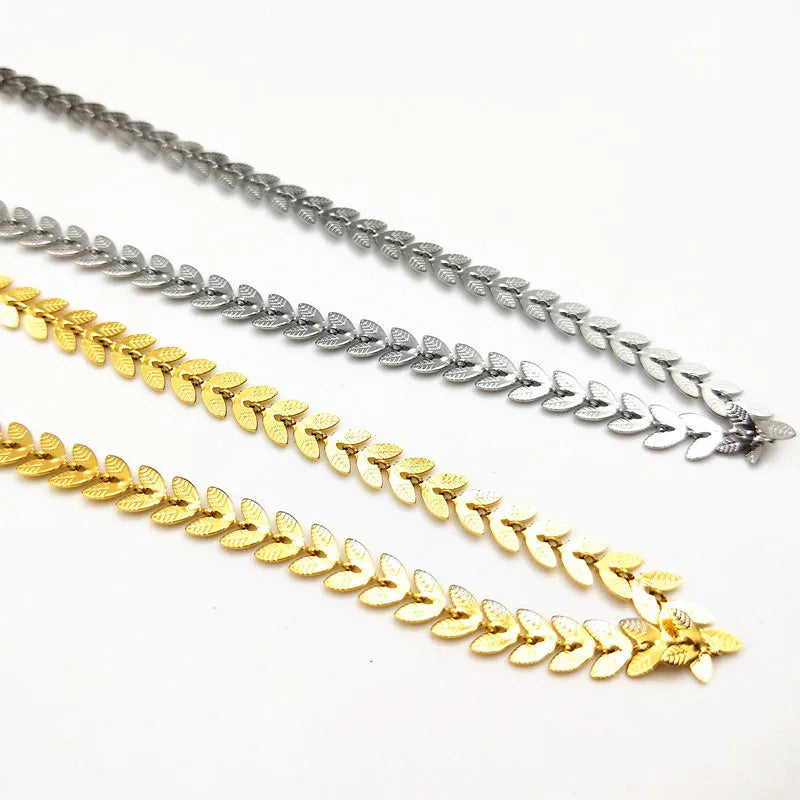 Fashion Fly Plane Necklace Silver Leaves New Pendant Stainless Steel Gold Chain for Jewelry Making