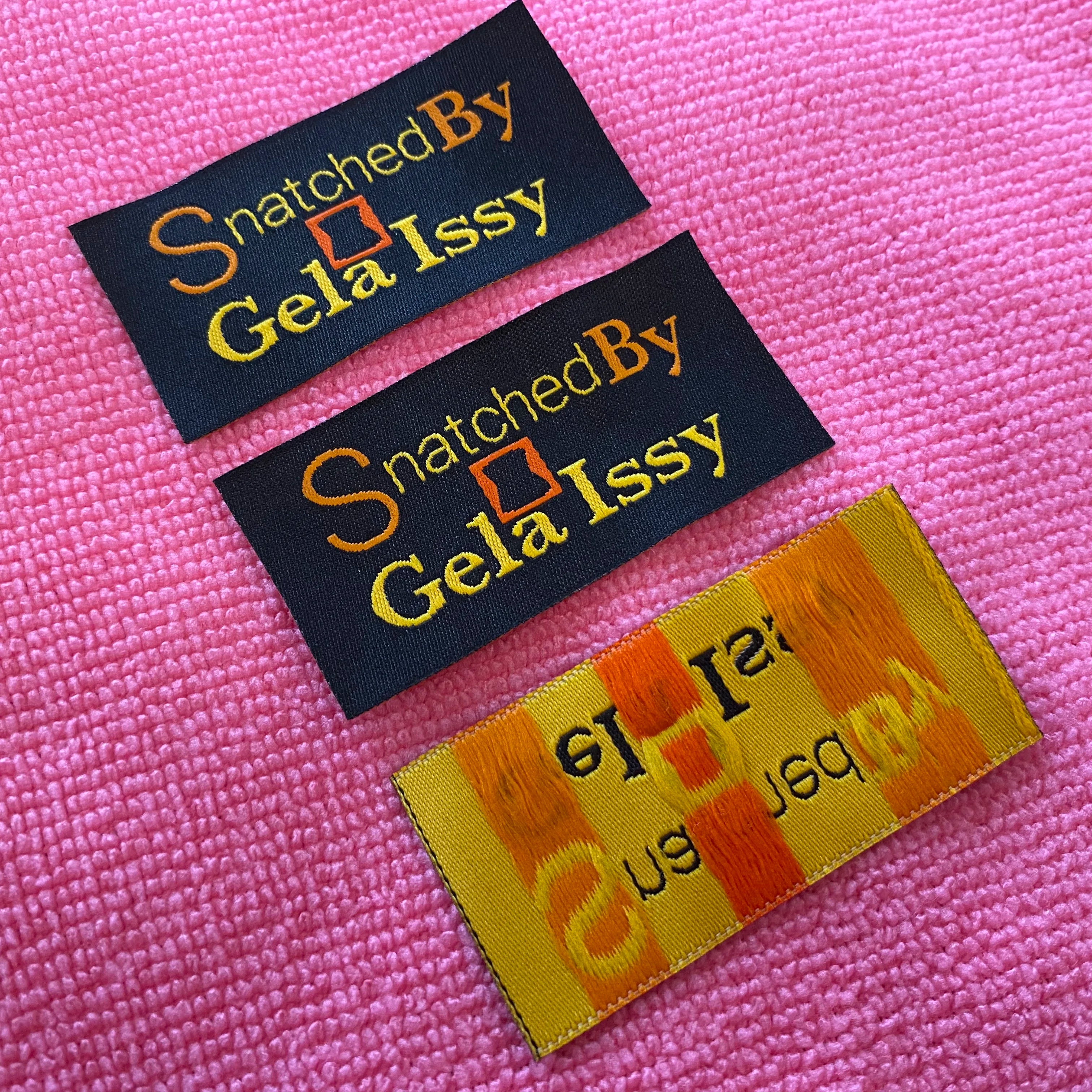 Straight Cut High Definition Taffeta Woven Labelsoft Feeling Stitching on Clothing Collar Label for Garment