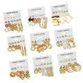 New Cross-Border Simple and Fashionable Pink Hoop Earrings Set Fresh and Sweet Lady Stud Ear Ornaments