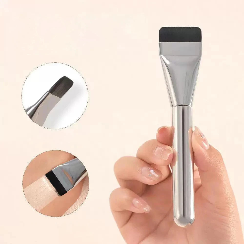 Super Thin Beauty Tools Concealer Make up Brush Flat Head One-line Seamless Foundation Brush for Mask  Liquid and Cream
