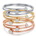 Fashion Muti Layer Bracelet Wrap Jewelry Women High Quality Adjustable Size Stainless Steel Bracelets Bangles With Crystals