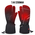 Professional Winter Electric Heated Ski Gloves Durable Microfiber Palm Grip Performance Waterproof Insulated for Snowboarding