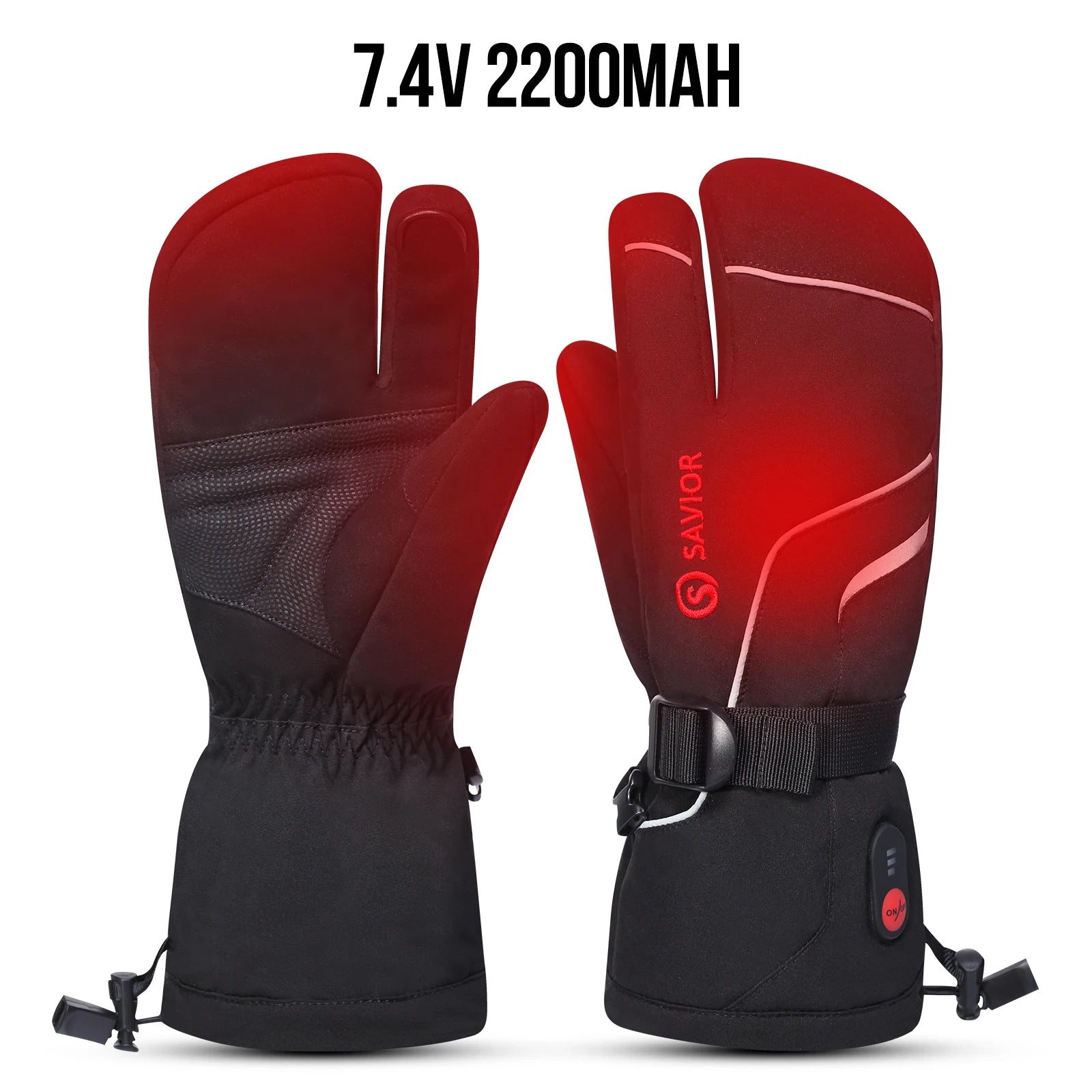 Professional Winter Electric Heated Ski Gloves Durable Microfiber Palm Grip Performance Waterproof Insulated for Snowboarding
