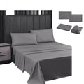 Wholesale Hospital Hotel Home Custom Logo Plain Soft Microfiber Polyester Quick Dry US Size Queen Bed Sheet Fitted Sheet Set
