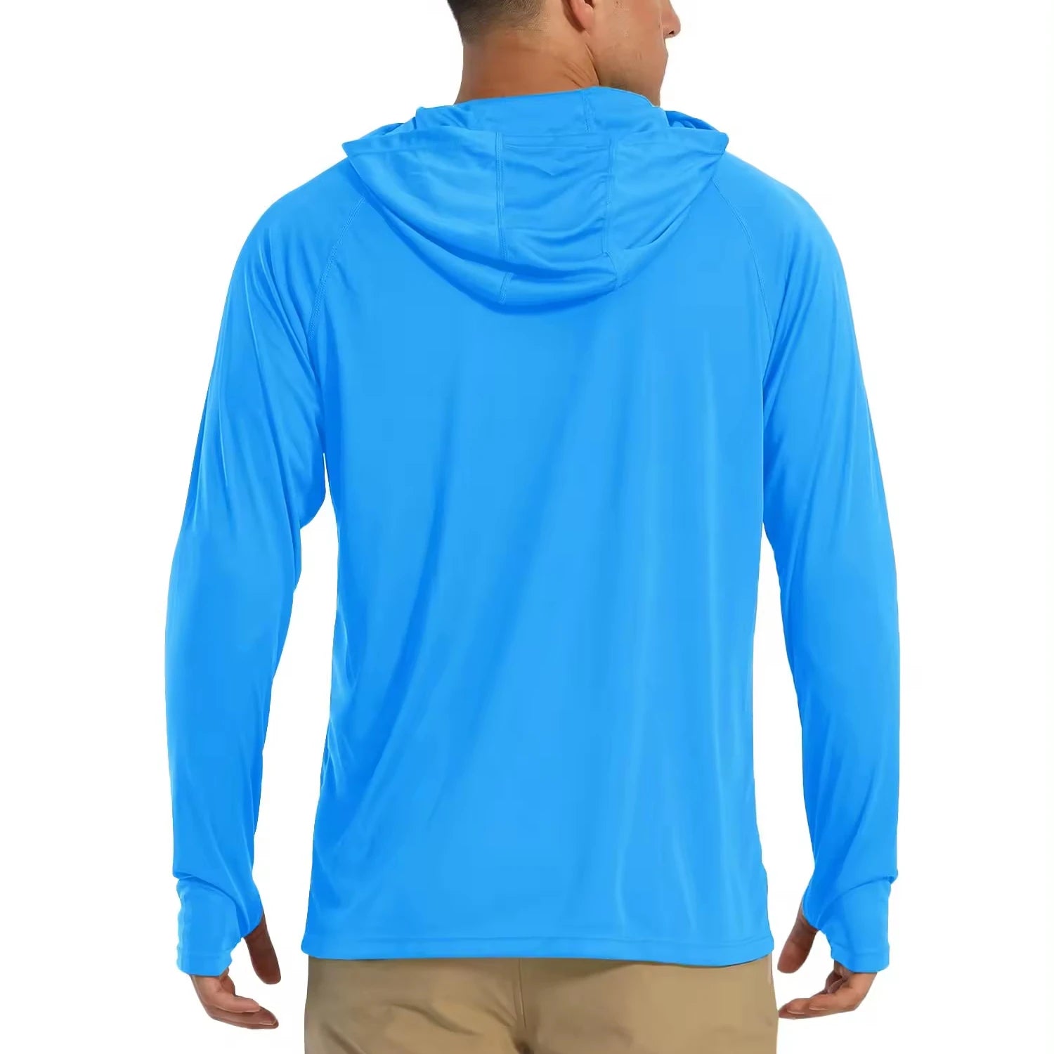 100% Micro-Polyester MOISTURE-WICKING LIGHTWEIGHT Performance Fishing Hoodie Men's Fish Clothing Apparel UV Long Sleeve Shirt