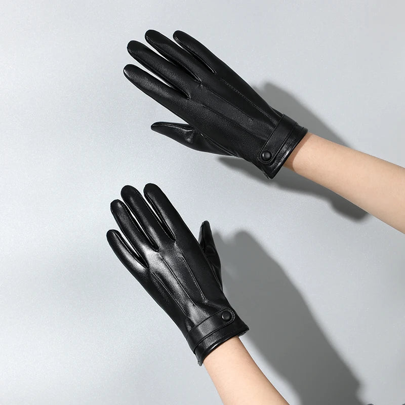 Comfortable Warm Winter Women Plush Lining Custom Thicken Touchscreen Outdoor Cycling Gloves