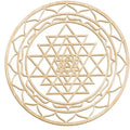 12IN Mandala Natural Wooden Sacred Geometry Crystal Grid Wall Art Laser Cut Wooden Sculpture Wall Art House Decoration